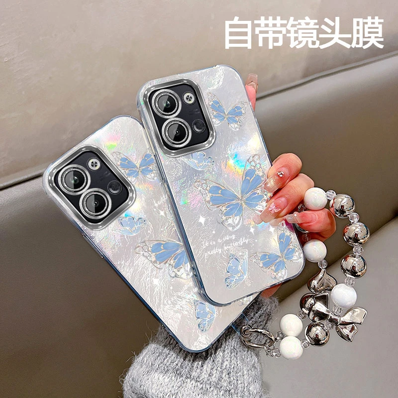 公主风适用opporeno13手机壳女款防摔全包镜头膜pro 创意轻奢蝴蝶