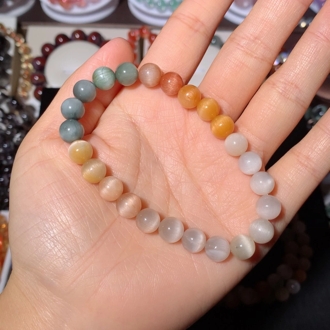 手链未镶嵌水晶渐变彩兔毛8