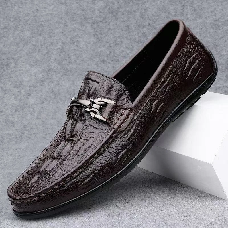 【男鞋】意大利原单撤柜捡漏高档男鞋鳄鱼纹豆豆鞋休闲皮鞋男
