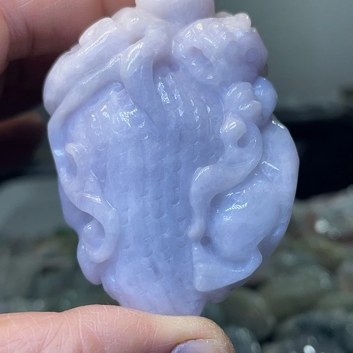 翡翠未镶嵌吊坠(不含链)貔貅手把件