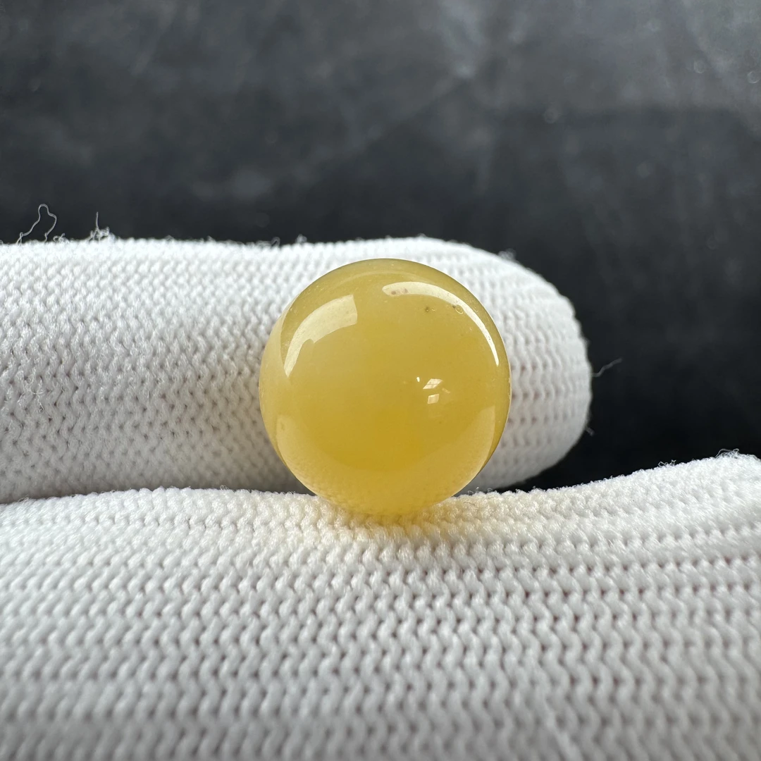 D3769 天然原矿蜜蜡 圆珠13.2mm 支持鉴定假一罚十