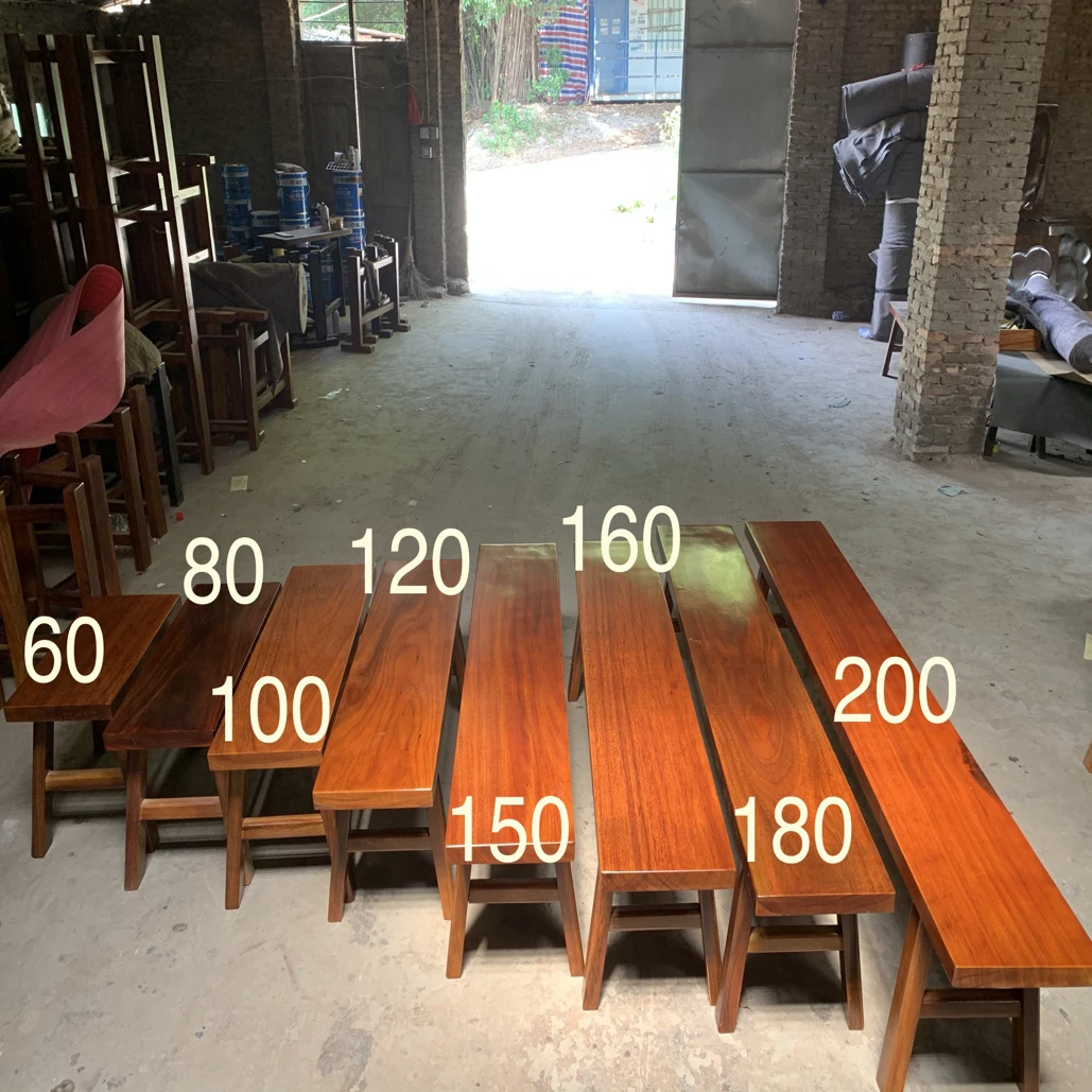 80cm奥坎大板条凳2张起拍户外新中式家用阳台餐厅长方形