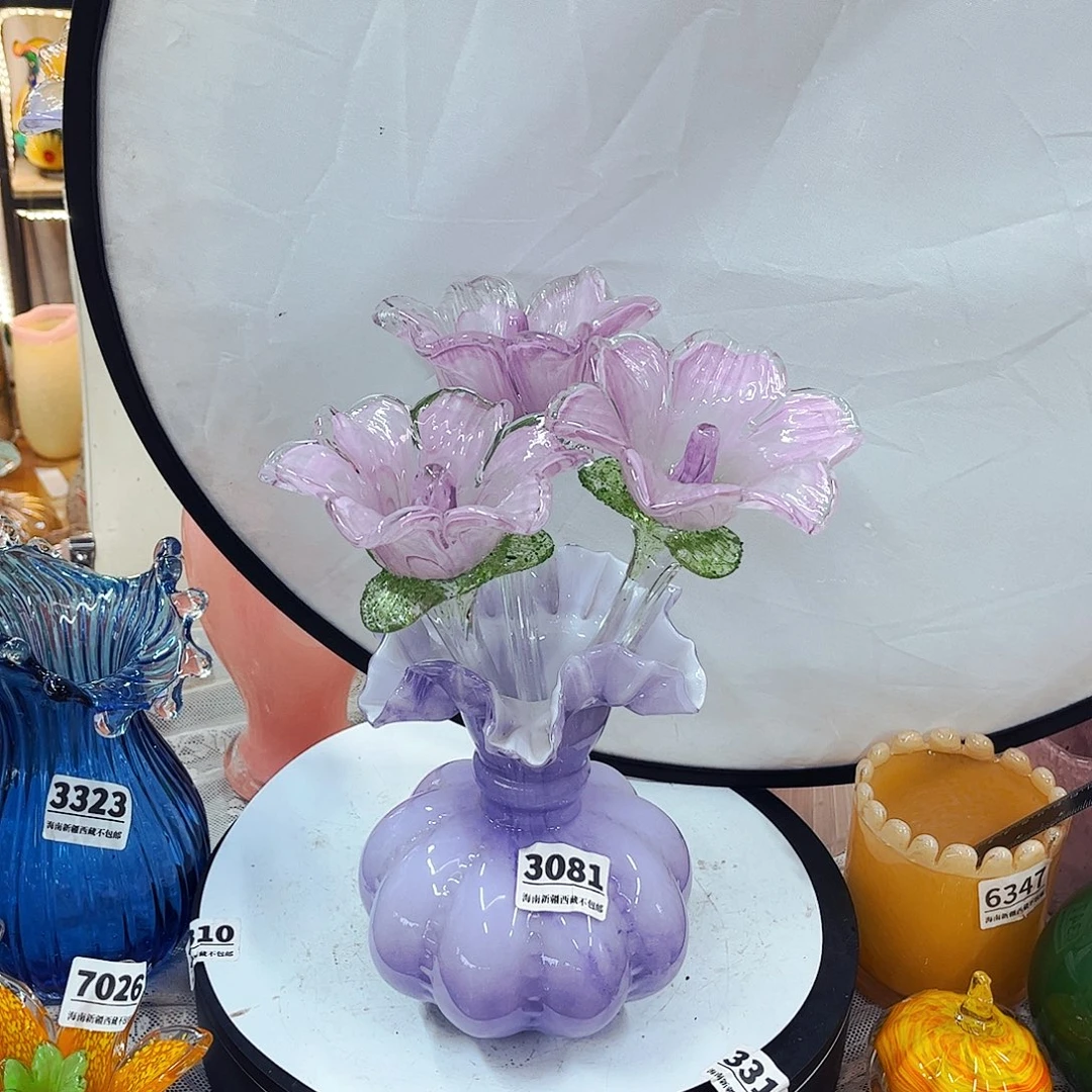 3花1瓶 家悦琉璃工艺品