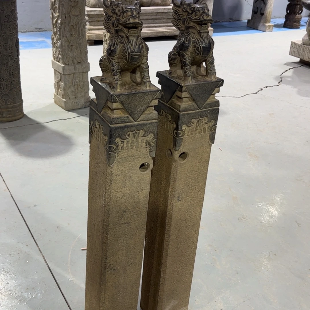 拴马桩黑青石不包邮