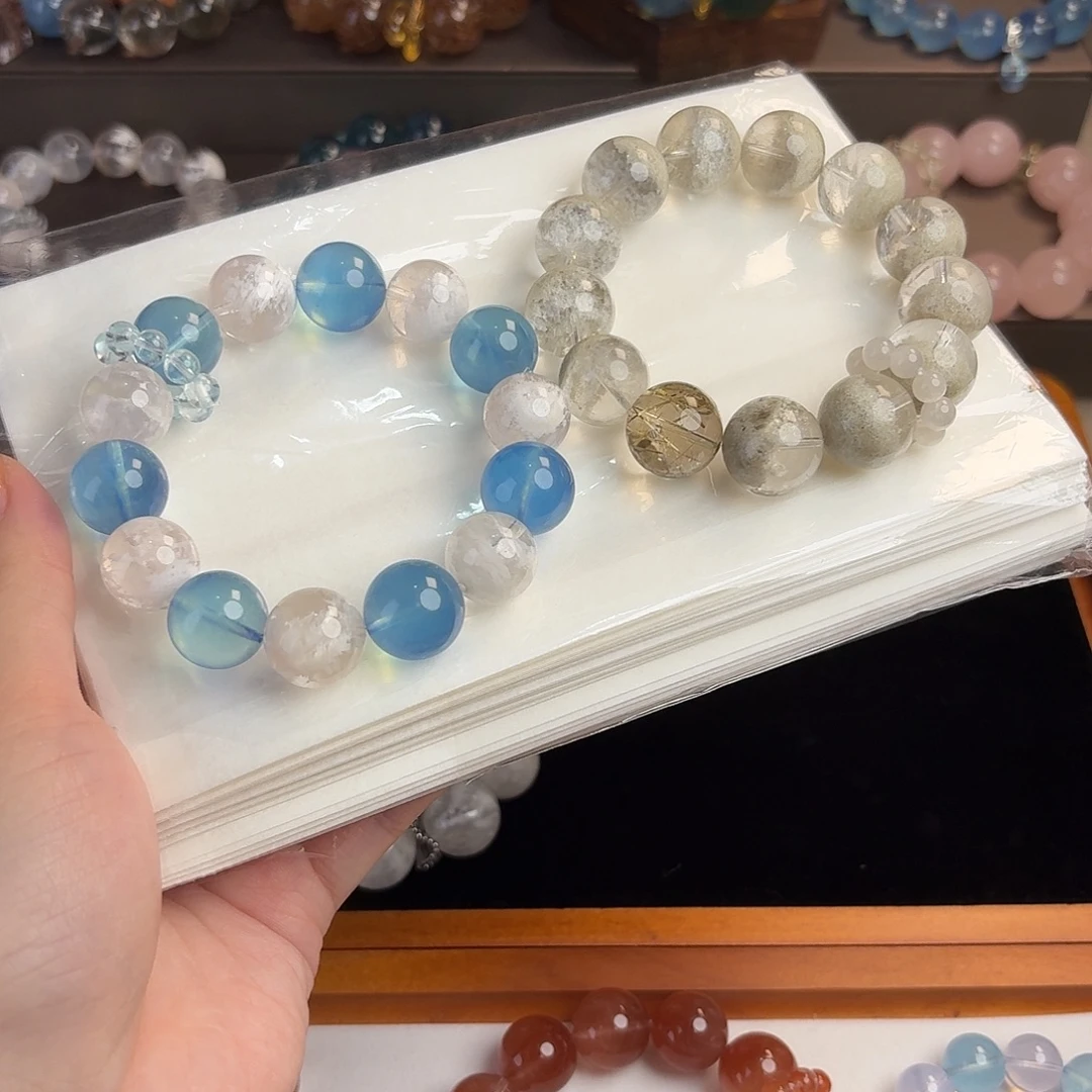 水晶未镶嵌手链两个宝宝