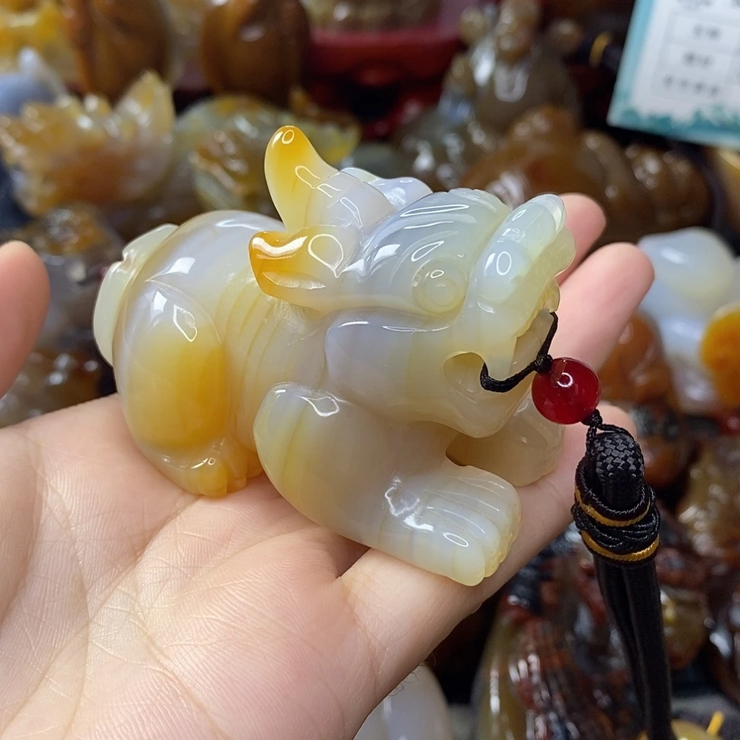 （***）未镶嵌手把件玛瑙/玉髓