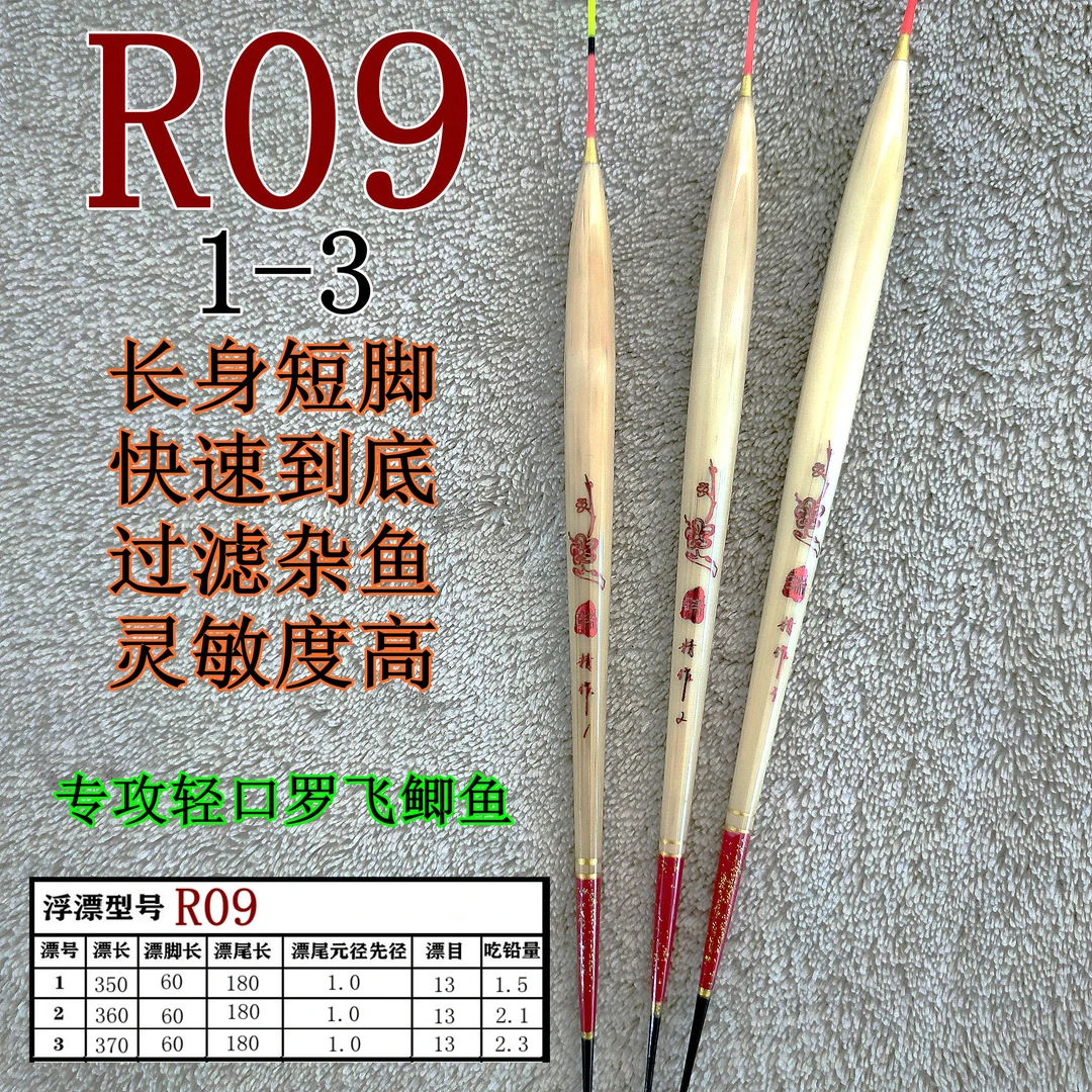 R09牙签长身专攻鲫鱼罗非芦苇浮漂有效过滤杂鱼快速到底高灵敏度