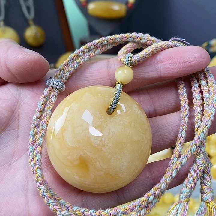 琥珀未镶嵌裸石公主扣