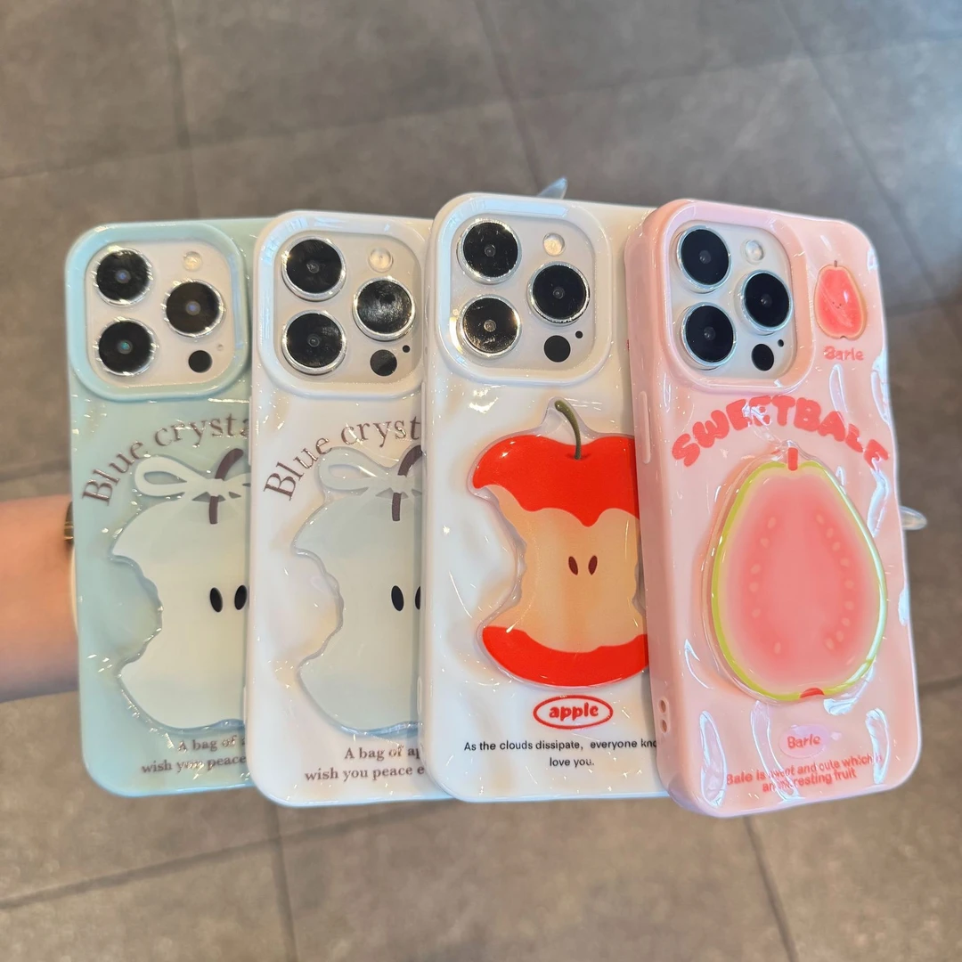 英文水果适用苹果16promax全包防摔手机壳16简约iPhone15保护14
