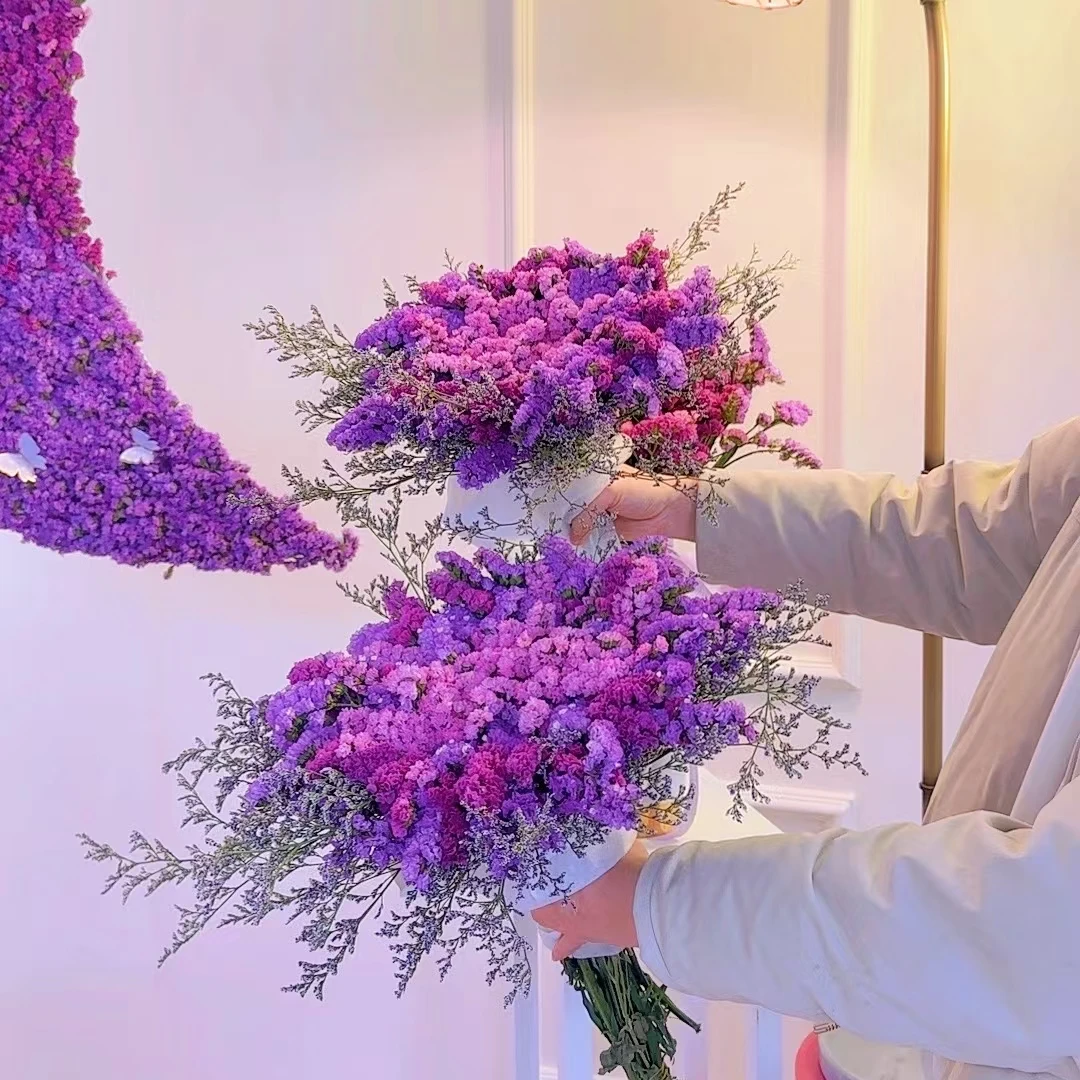 【花月】勿忘我半干花真花鲜花鲜艳买客厅家居摆件花束风干