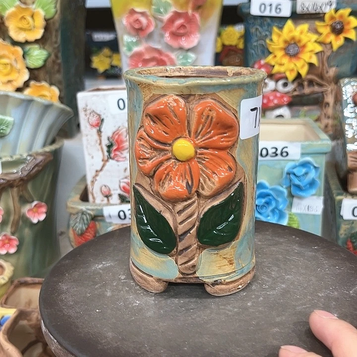 紫砂花盆粗陶材质多肉花盆