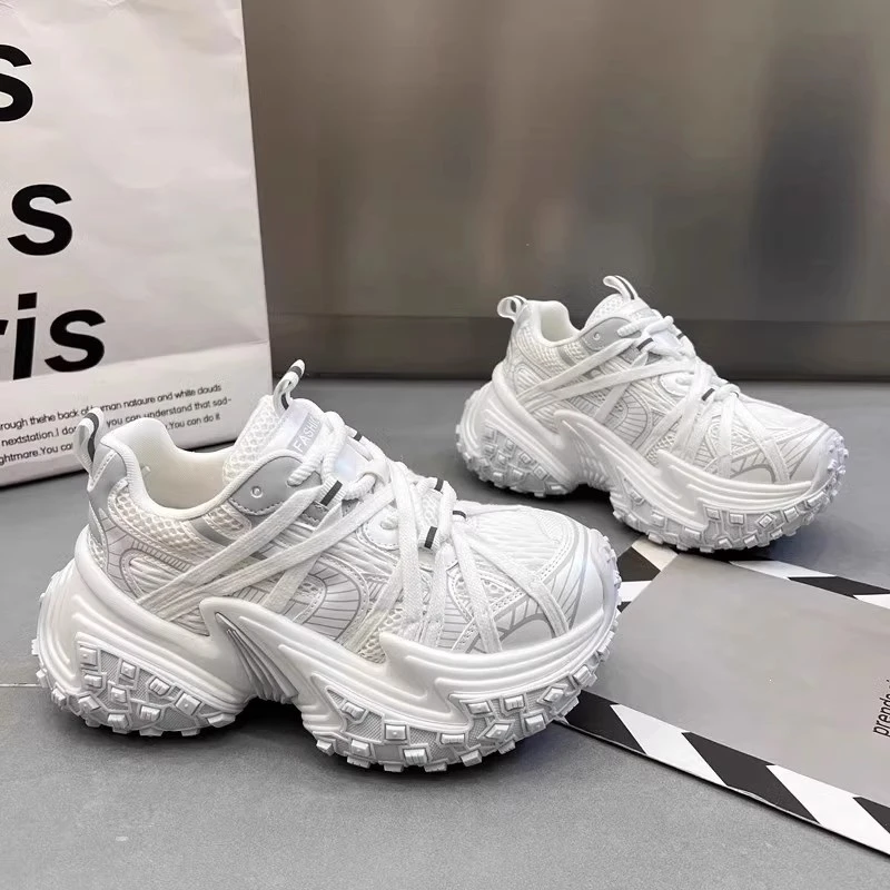 轮胎厚底增高老爹鞋女鞋子2026春秋新款高级感透气百搭休闲运动鞋