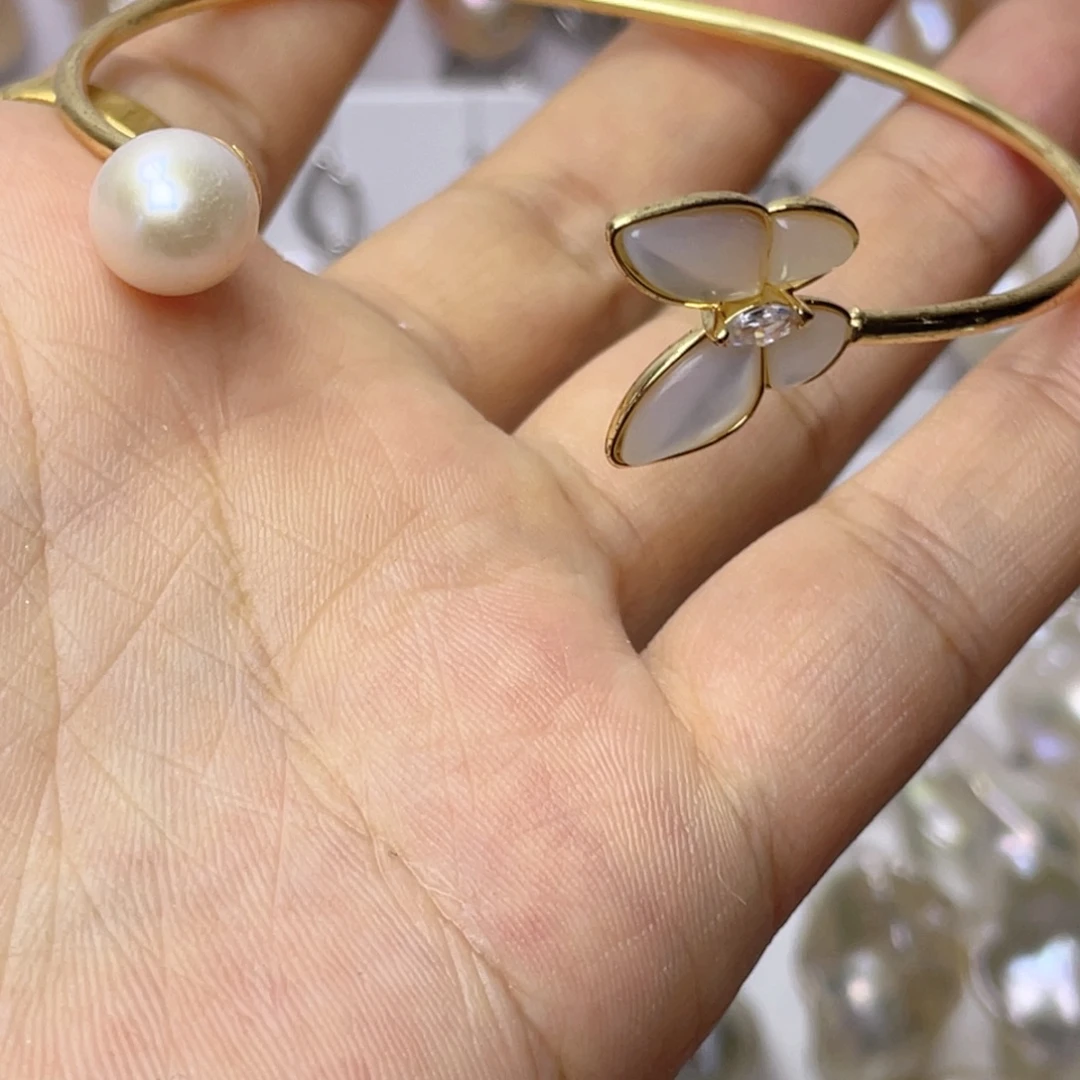 合金淡水珍珠颈饰