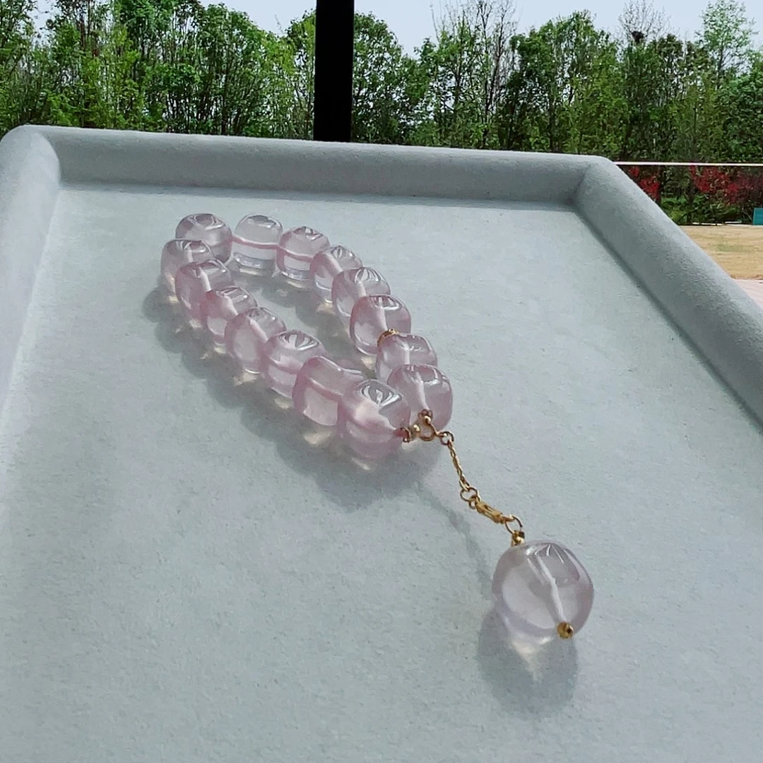 水晶手链18K金镶嵌水晶手链18k