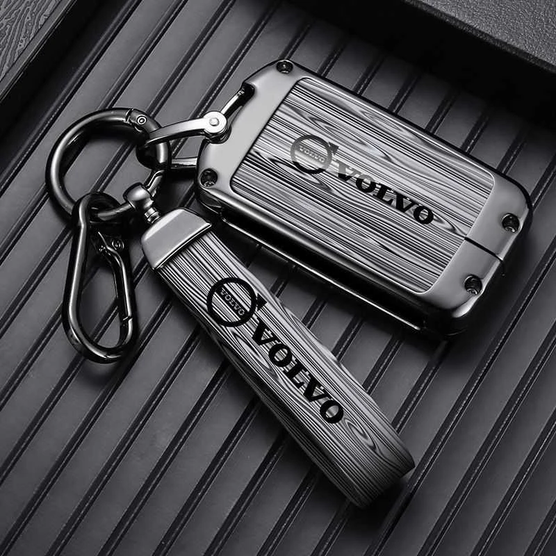 适用于沃尔沃钥匙套s90金属壳s60创意智能钥匙包xc40车用壳扣男