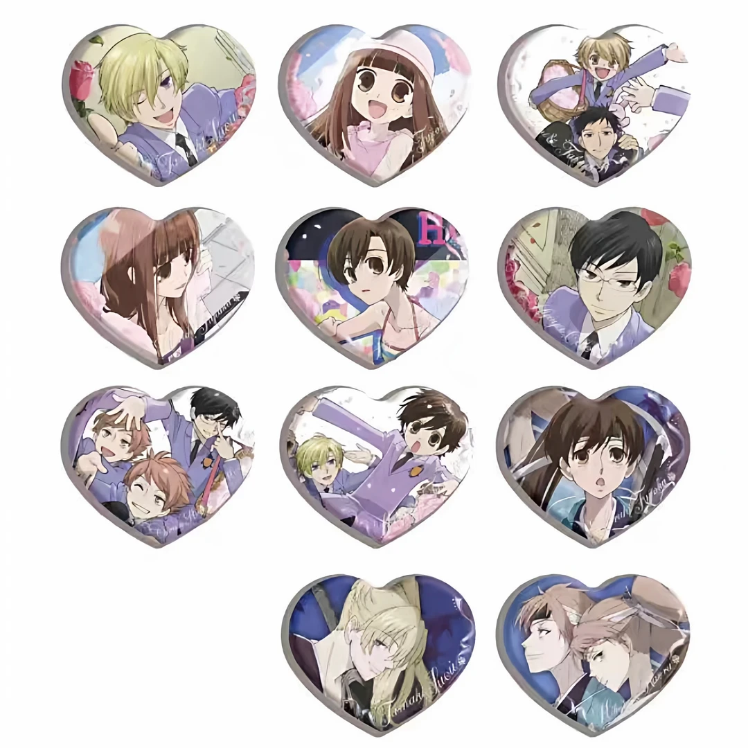 【代拆】樱兰高校男公关部x得力联名打卡明信片爱心场面写徽章盲盒