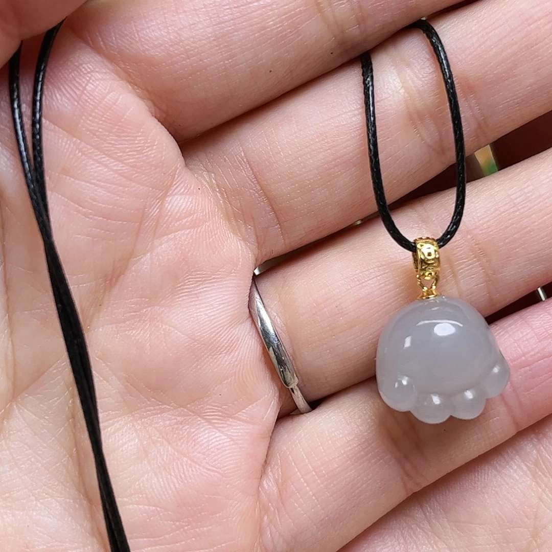 和田玉银S925镶嵌颈饰