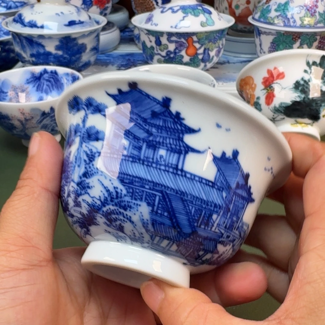 陶瓷景德镇纯手绘茶具圆圆204