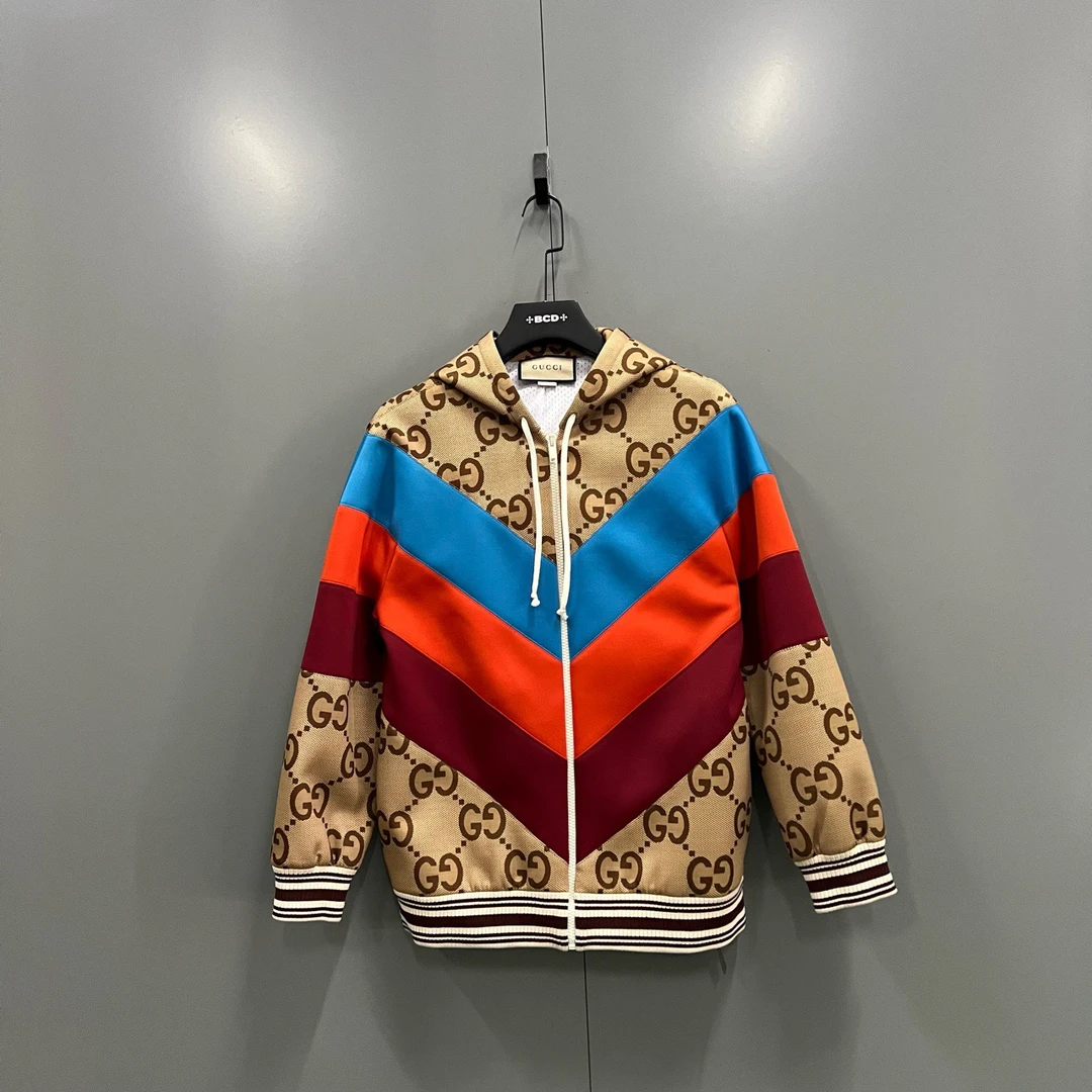 95新 GUCCI/古驰 （ll） 011274 古驰 拼色斜纹GG满印外套 S码