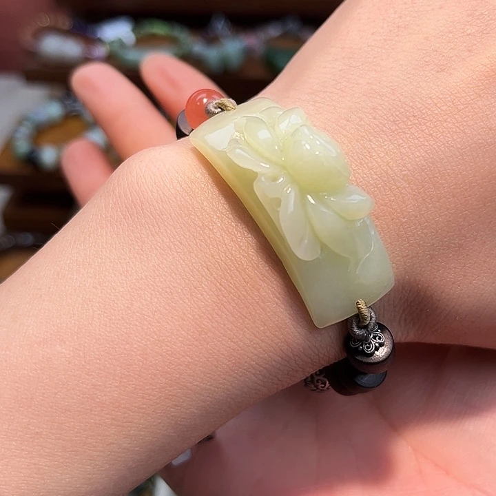 和田玉未镶嵌手链