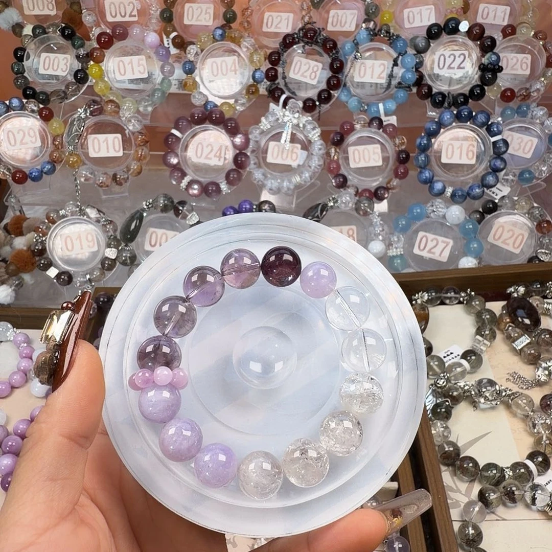 手链合金水晶白8899