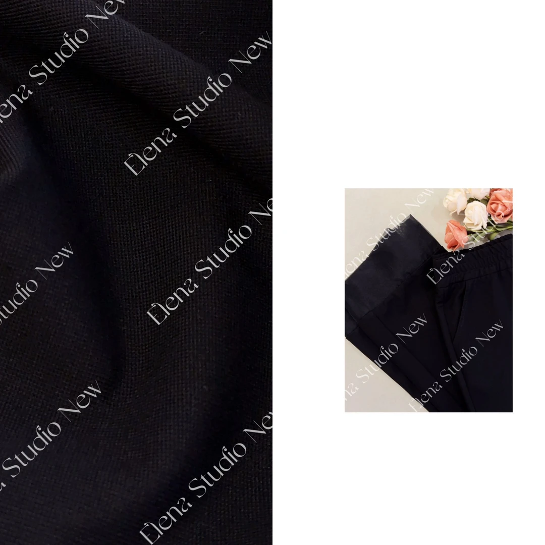 大甜甜【蕾丝小黑裤】设计感春季气质直腿裤宽松显瘦显高裤子