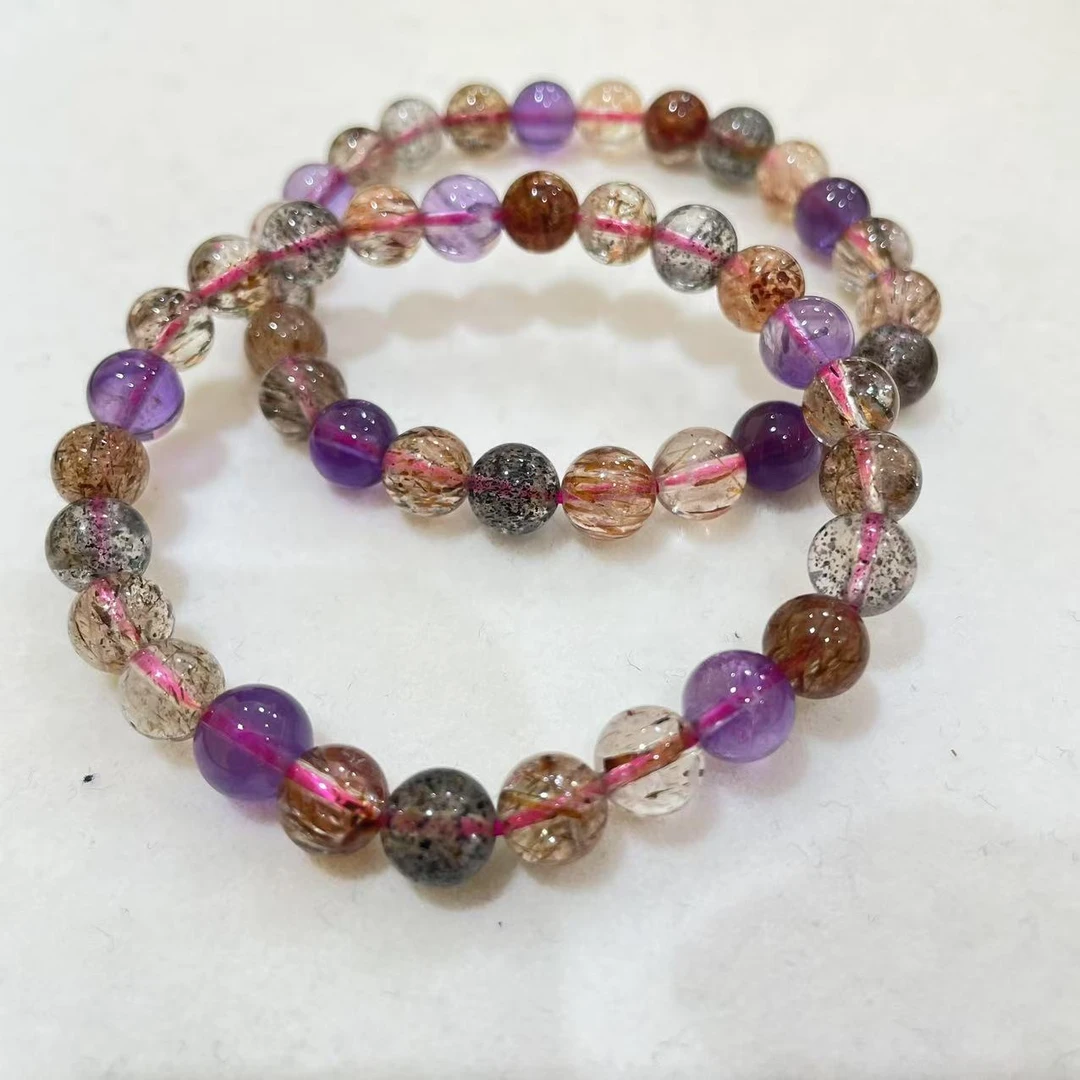 【睿泽鉴宝】黑金超水晶手串  7mm  SZB0923