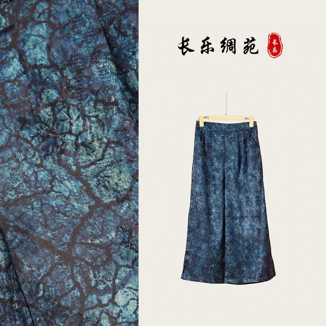 【长乐绸苑】夏季新款新中式国风休闲直筒裤（C397）