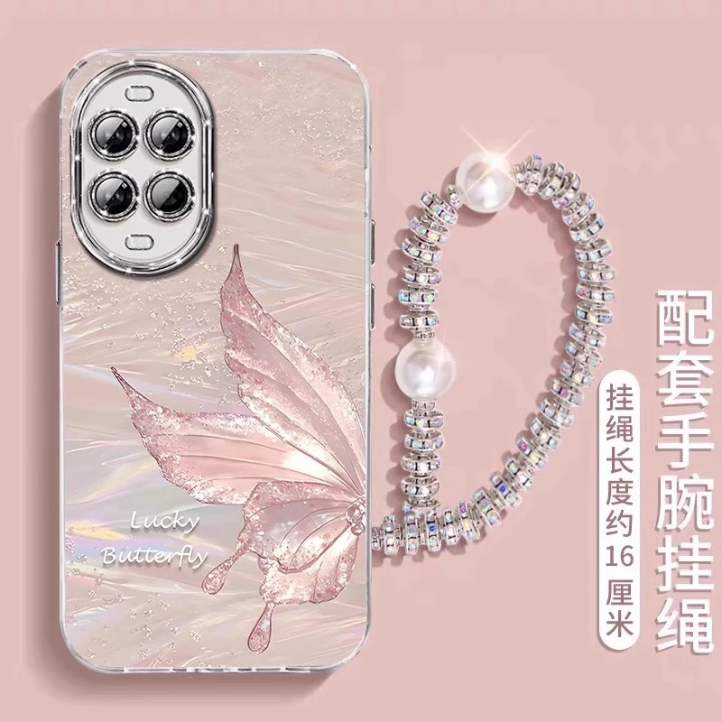 流光蝴蝶适用华为nova14ultra手机壳全包12带镜头膜防摔Nova13pro