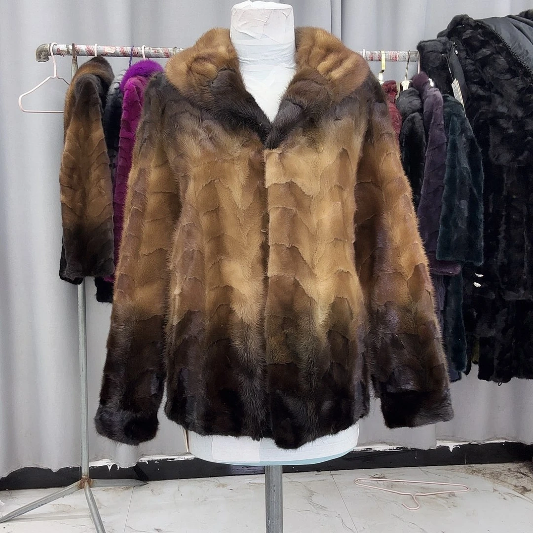 水貂拼貂真皮真毛