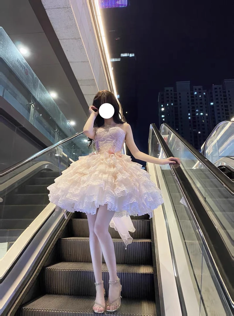 实体店现货丨猫与兔和杯小繁星芭蕾风成人礼生日lolita裙