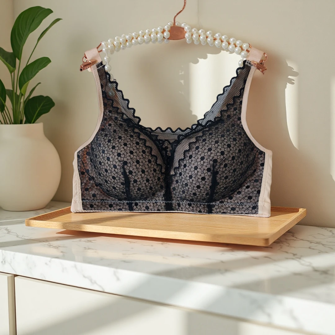 Aiyang爱扬义乳文胸侧收防走光透气大码女士内衣蕾丝胸罩