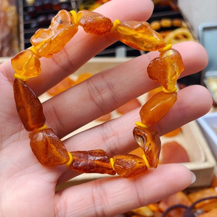 琥珀颈饰未镶嵌手串