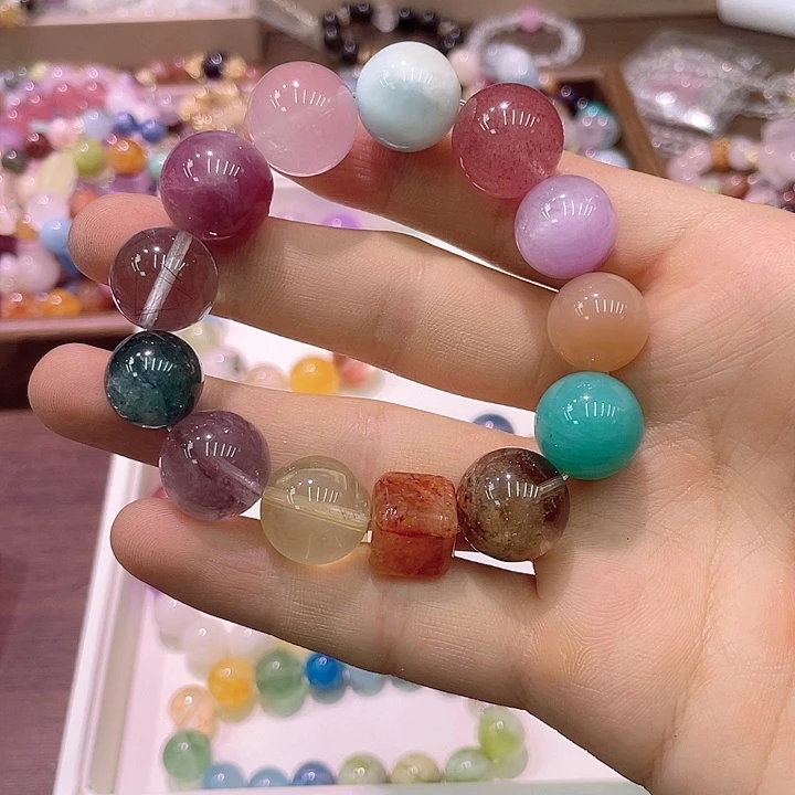 水晶手链未镶嵌水晶多宝