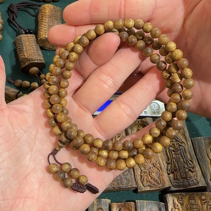 沉香手串白棋圆珠多圈0.6多样性发一