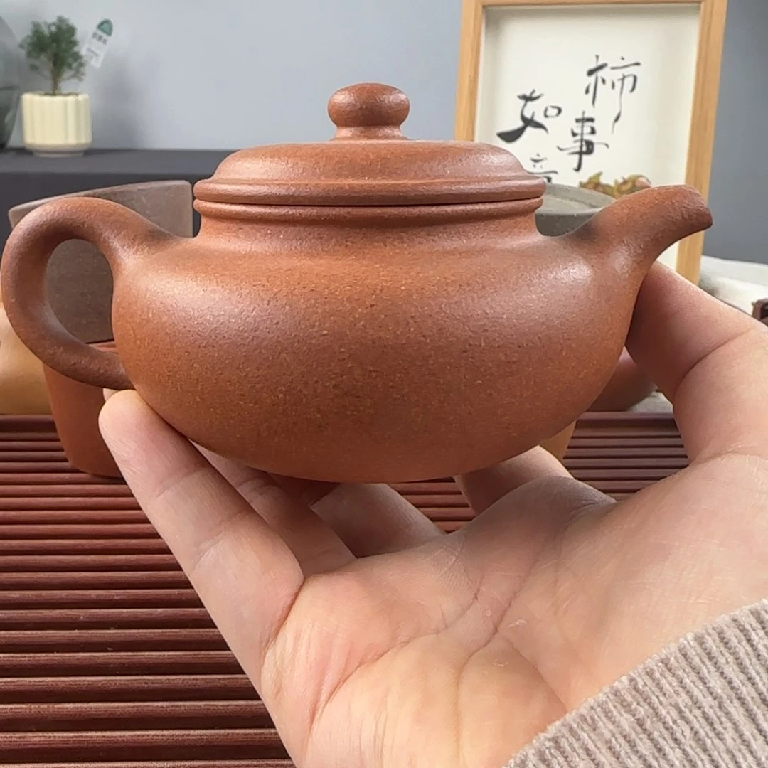 紫砂茶壶微瑕仿古黄降坡