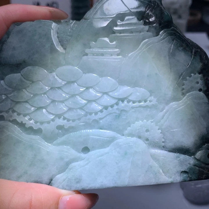 翡翠未镶嵌颈饰保真天然A货翡翠