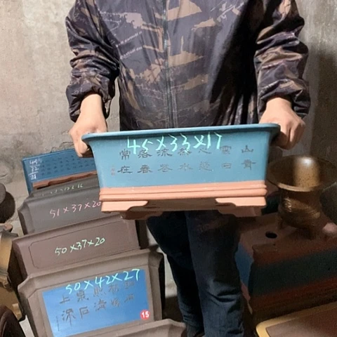 紫砂花盆手工定制