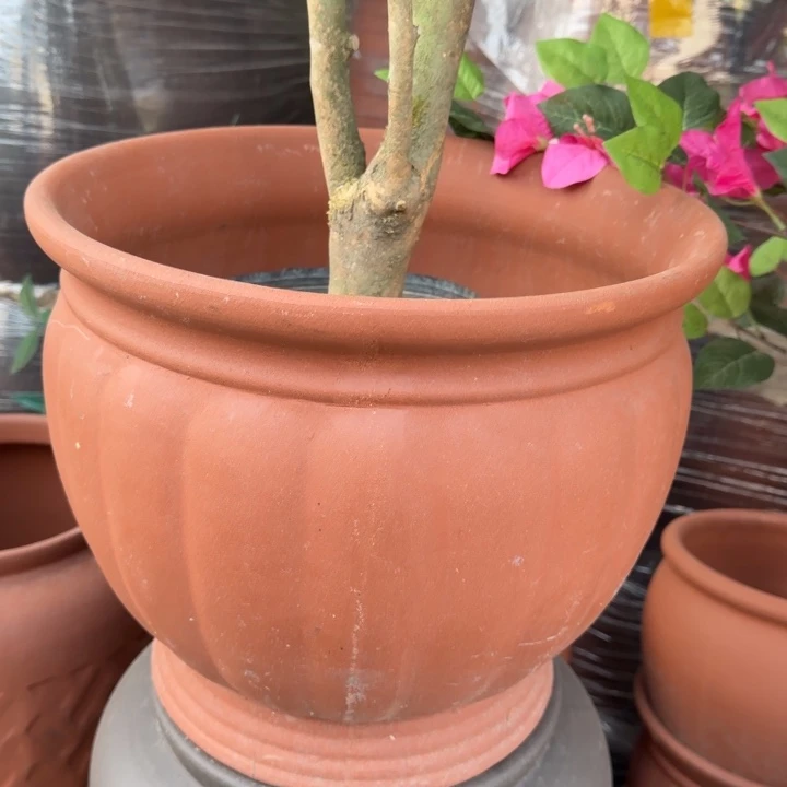 紫砂花盆口35高30宜兴紫砂