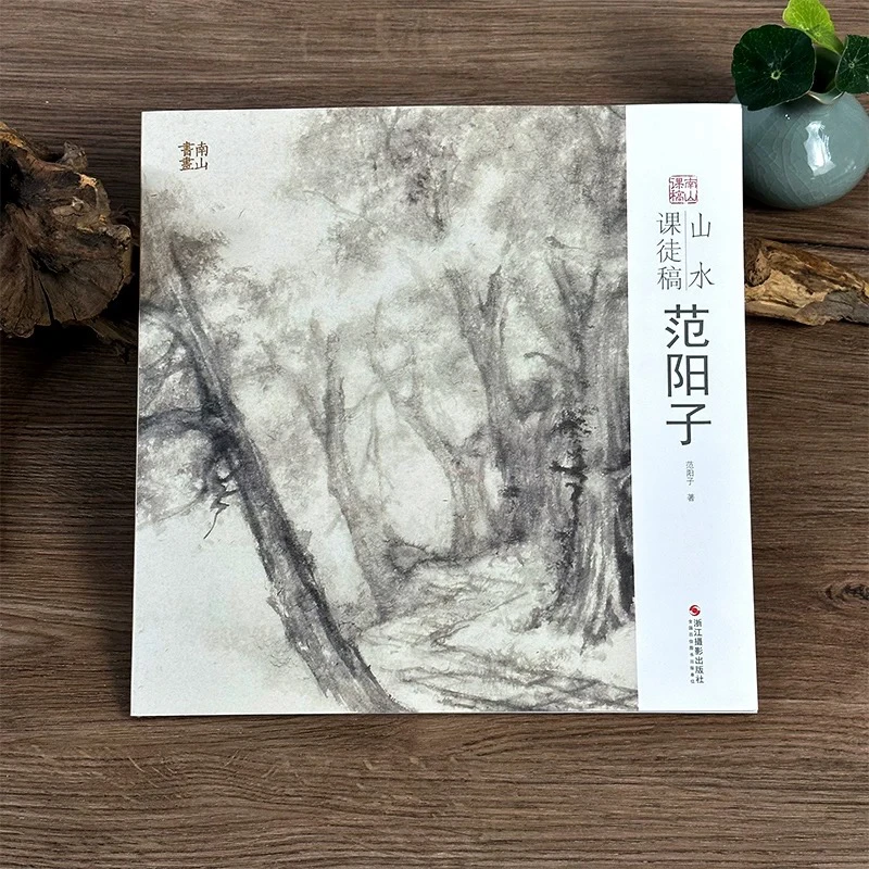 范阳子山水课徒稿 水墨山水树石画法入门国画技法解析教材
