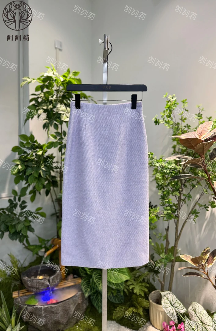 剀剀莉（紫云烟）夏季上新紫色百搭气质优雅百搭显白小香半身裙