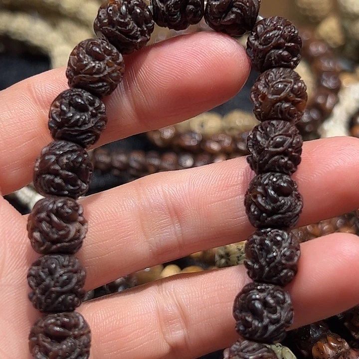 @***麽星月菩提吊坠黑金吞噬