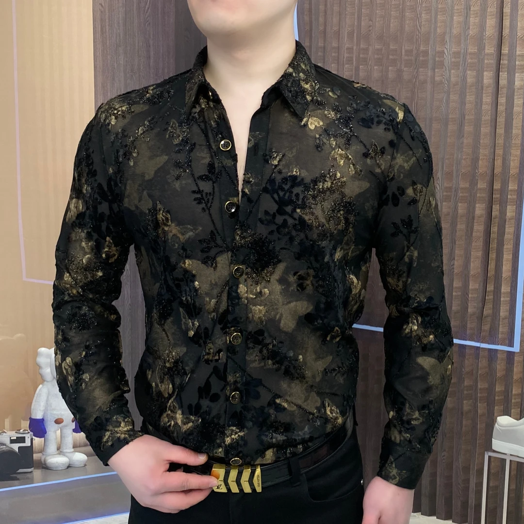 衬衫黑金蝴蝶D-200