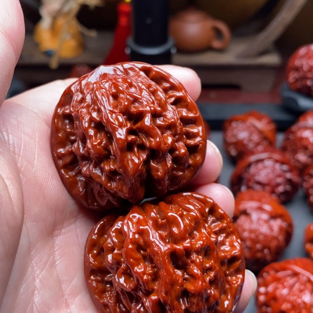 吊坠文玩核桃桃*42虎头