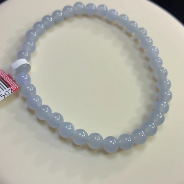 翡翠未镶嵌手链冰胶蓝紫卡5.6