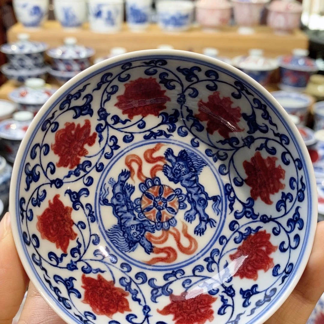 l***.微瑕狮子普洱杯原矿手绘