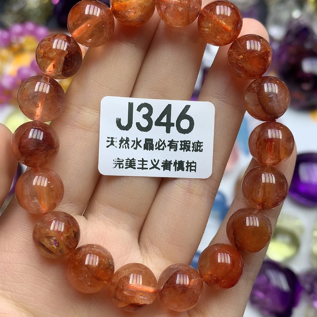 水晶珠宝半成品未镶嵌11+胶花手串