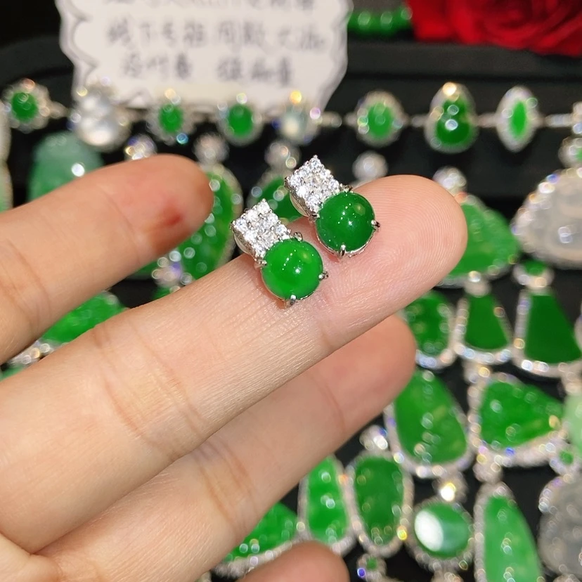 【闪购商品】翡翠未镶嵌耳饰天然翡翠