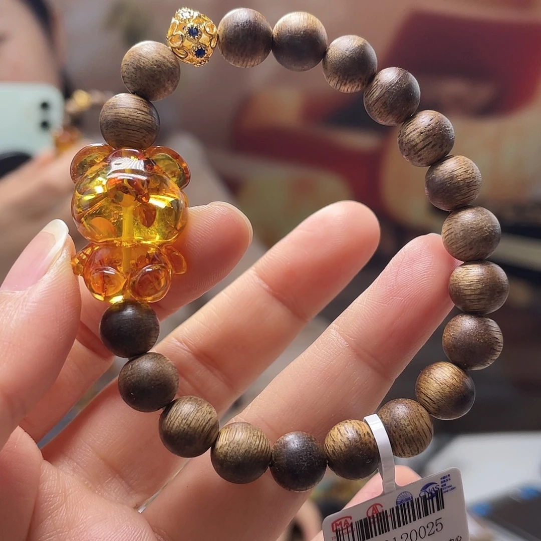 蜜蜡未镶嵌裸石手串