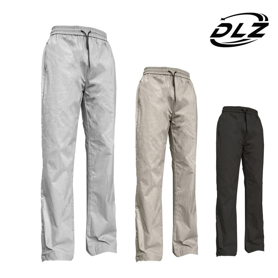 DLZ凉感休闲裤弯刀轻薄直筒弹力基础透气通勤梭织长裤